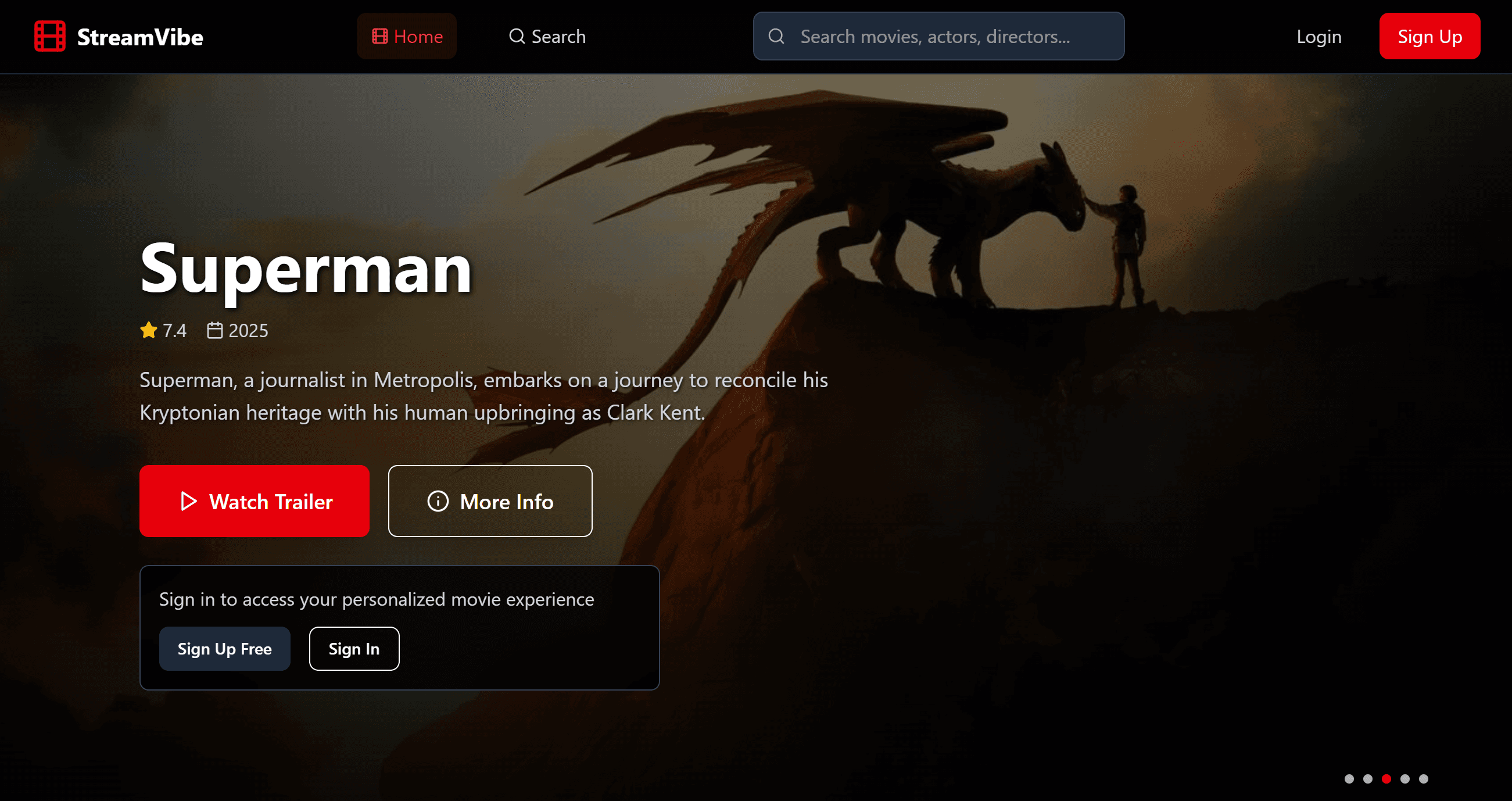 StreamVibe Movie App